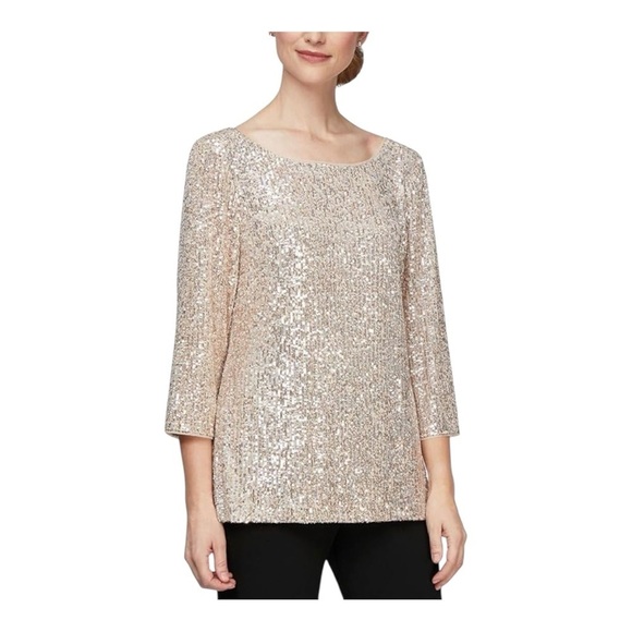 Alex Evenings Tops - Alex Evenings
Sequin-Detail Tunic Blouse